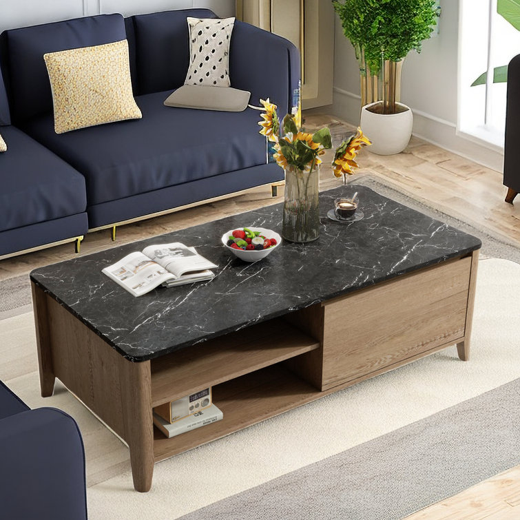 Jaxen coffee store table with storage